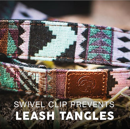 Embark Adventure Dog Leash – Colorful, Strong & Sturdy, 5 Ft, Suitable for Small, Medium & Large Breeds, Aztec