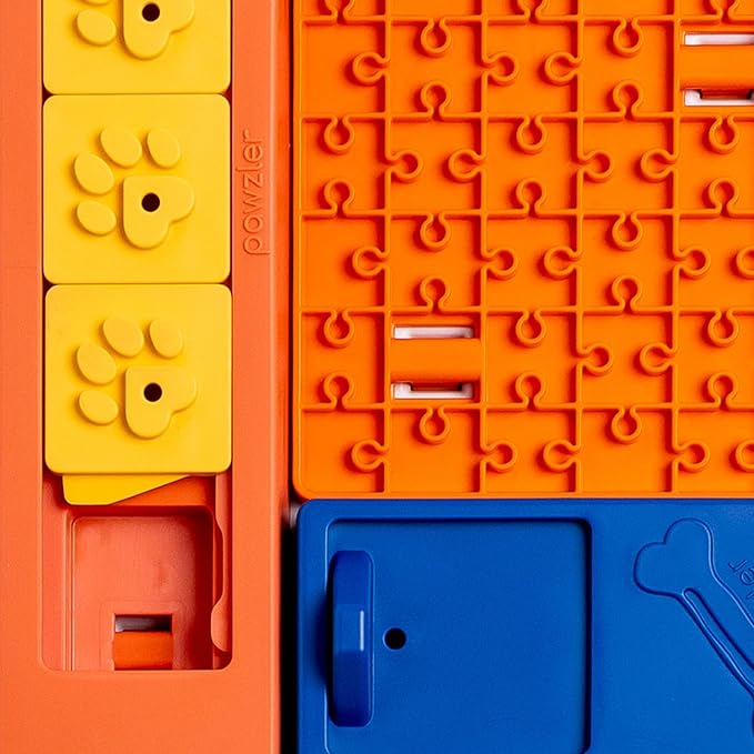 Dog Puzzle Level 1 – Beginner Interactive Dog Toy for Puppy Enrichment and Mental Stimulation – Modular Treat Dispensing Puzzle for Small to Large Dogs – Beginner Set