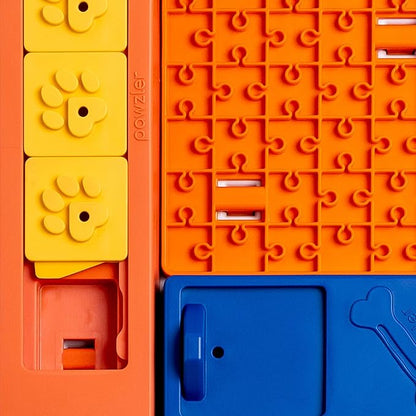 Dog Puzzle Level 1 – Beginner Interactive Dog Toy for Puppy Enrichment and Mental Stimulation – Modular Treat Dispensing Puzzle for Small to Large Dogs – Beginner Set