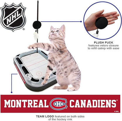 Pets First 5-in-1 Montreal Canadiens Cat Scratcher & Toy with Interactive Cat Ball & Bell