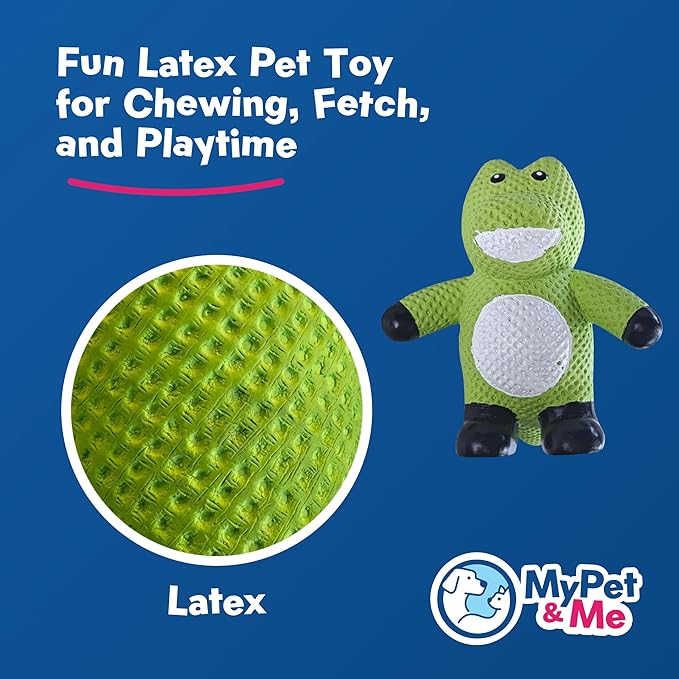 My Pet & Me - Squeaky Dog Toys for Light to Moderate Chewers - Fun Latex Toys for Puppies, Teething, and Gentle Play - Interactive Fetch and Chew Toy with Squeaker