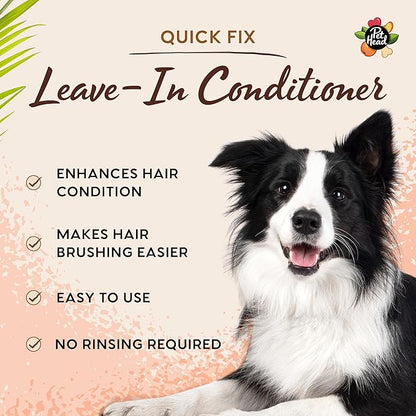 Pet Head Quick Fix Leave-in Conditioner Spray for Dogs | Peach Scent | Repairs, Detangles and Softens Fur | Detangling Spray | for Grooming Wet or Dry Dog Coats | No Rinsing Required | 10.1 fl oz.