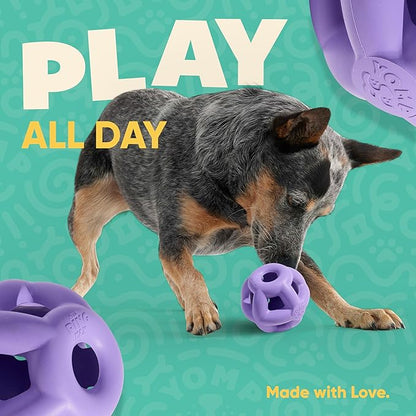 Yomp HeliRing MAX Dog Toy – Durable Hollow Ball with Zany Bounce, Tug & Fetch, Dishwasher Safe for Easy Cleaning