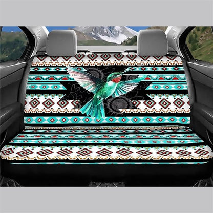 AFPANQZ Hummingbird Stripes Car Rear Seat Cover Non-Slip Stretch Universal Fit, Baby Dog Pets Work Back Seat Cover for Car Truck Van SUV Back Seats Cushion Protective