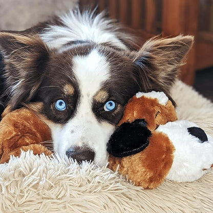 Snuggle Puppy Heartbeat Dog Toy for Puppies, Real-Feel Heartbeat, Calming Sleep Aid and Crate Training Comfort Toy with Heat Pack, Brown & White Beagle