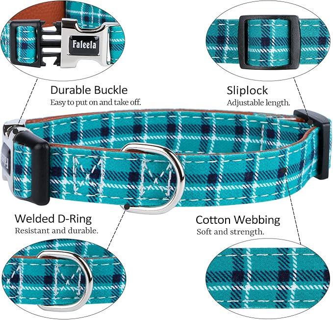 Faleela Soft &Comfy Bowtie Dog Collar,Detachable and Adjustable Bow Tie Collar,for Small Medium Large Pet (Medium (Pack of 1), Green)