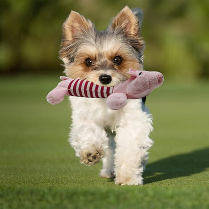 1PC Squeaky Dog Toys to Keep Them Busy Squeaky Dog Toys with Soft Fabric, for Small, Medium, and Large Dogs for Daily Interaction, Companion Training (Pink Pig)