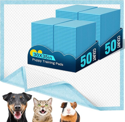 Dog Pads 100 Pack 30"x35", Dog Pads Extra Large for Pets, Disposable Large Pee Pads for Doggy & Puppy Training Pads, Piddle Pads for Indoor, Outdoor Use