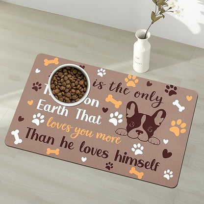 Pet Feeding Mat for Floors Waterproof Dog Mat for Food and Water Absorbent Quick Dry Non Slip mat for Cat Bowls