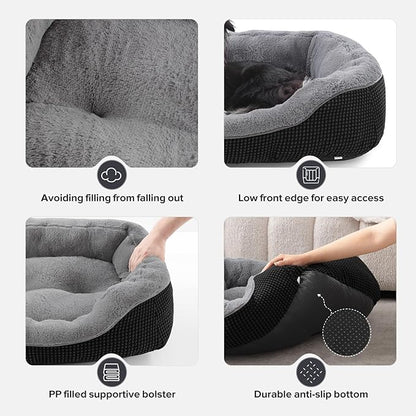 INVENHO Dog Bed Medium Size, Orthopedic Warming Soft Calming Sleeping Durable with Anti-Slip Bottom