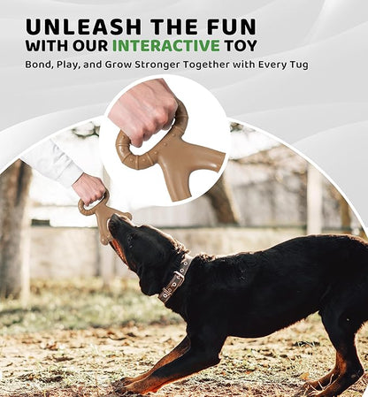 Durable Dog Chew Toy for Aggressive Chewers, Indestructible Nylon Bone with Beef Flavor, Dog Toy for Dental Care and Teeth Cleaning, Anxiety Relief for Small, Medium, and Large Dogs (Brown)
