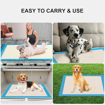 Gardner Pet Ultra Absorbent Thicker Dog Pee Pads Extra Large XL 28"x34" Leak-Proof Odor-Control Blue Puppy Training Pads Full Edge-Wrapping Pad for Dogs, Puppies, Doggie, Cats, Rabbits - 18 Ct