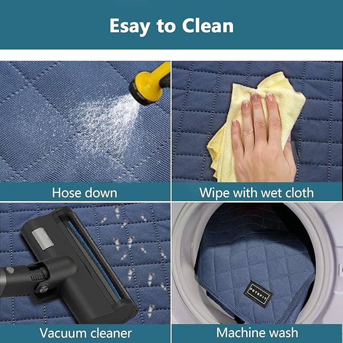 Petsfit SUV Cargo Liner for Dogs, Water-Resistant Scratchproof Dog Cover for Car with Side Flap, Durable Washable Dog Trunk Cover for SUV Against Dirt and Pet Hair, Large Size Universal Fit, Navy