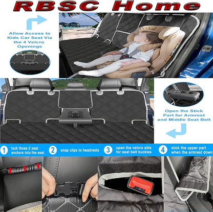 RBSC Home Dog Car Back Seat Cover Waterproof Heavy Duty and Nonslip Car Backseat Cover for Cars, Trucks, Jeeps and SUVs for Dogs