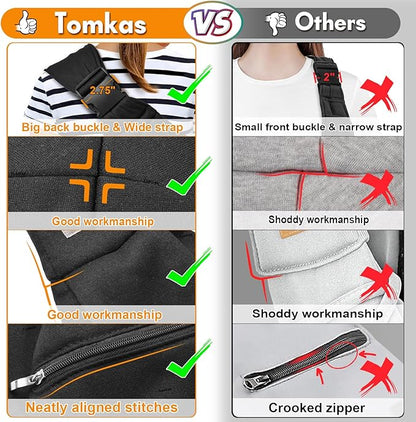 Tomkas Small Dog Cat Sling Carrier Puppy Purse Travel Wrap Soft Crossbody Pet Bag (Black, M - Zip Pocket & Adjust Strap)