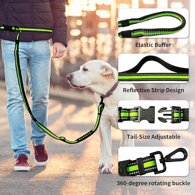 Hands-Free Dog Leash, Waist Leash for Dog Walking Hiking Running, 6.07-8.2ft Long Waist, Suitable for Puppy Medium and Large Dogs(Blue)