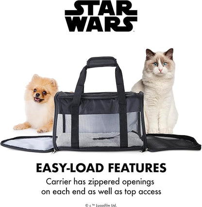 Star Wars for Pets Darth Vader Soft Pet Carrier 15” x 9” x 9” Black | for Pets 15 x 9 x 9 Dog Travel Bag| Luggage Carrier for Dogs, Fits Under Plane Seat (FF19635)