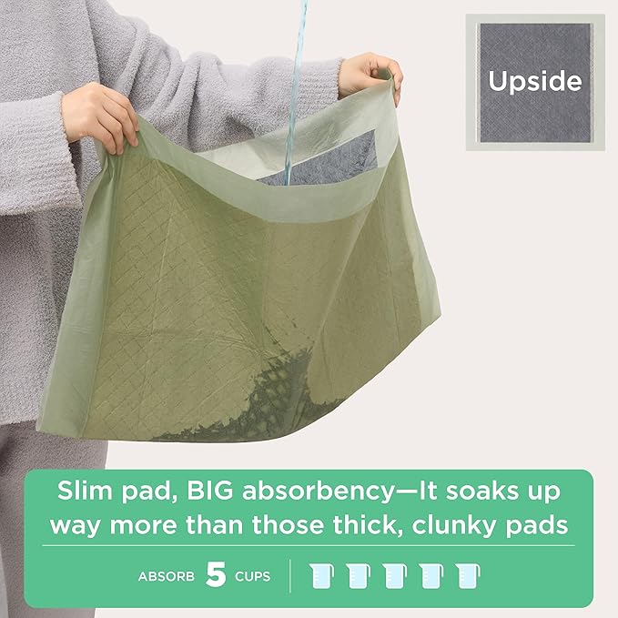 Bedsure Pee Pads for Dogs, 22" x 22" Puppy Pads 50 Count, Super Absorbent & Leak Proof, Small Dog Training Pads Quick Dry Disposable Pets Potty Pads Odor-Control Activated Carbon & ECO Green Material