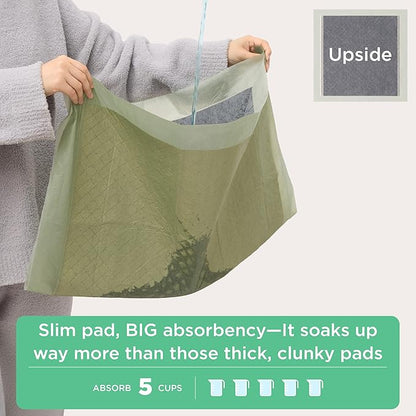 Bedsure Pee Pads for Dogs, 22" x 22" Puppy Pads 50 Count, Super Absorbent & Leak Proof, Small Dog Training Pads Quick Dry Disposable Pets Potty Pads Odor-Control Activated Carbon & ECO Green Material