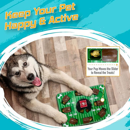 Pets First NFL SAN Francisco 49ERS Puzzle, Interactive Dog Treat Puzzle Toy