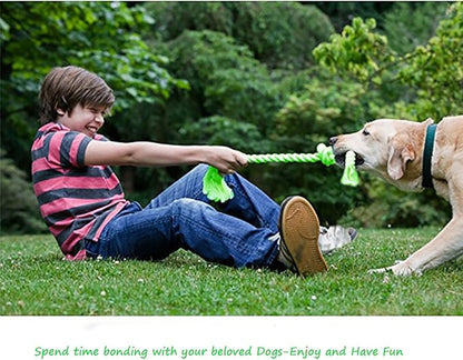 Dog Toys Flying Disc Rope Toy Chew Toys 2 Pack for Dogs Flying Discs Training Cotton Rope-Dog Toy Pack Set DT1-2P