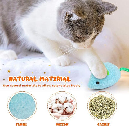 Dorakitten Catnip Toy - 6Pcs Cats Mouse Plush Cat Toys Realistic Cute Kitten Mice Filled Catnip for Cat Chew Toy1