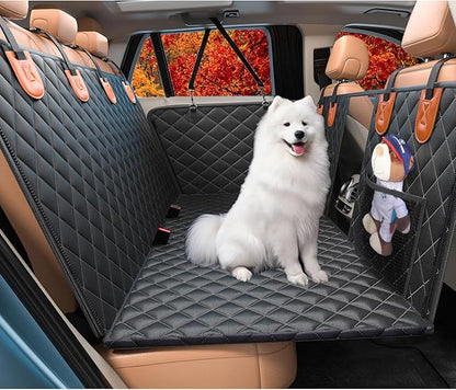 Back Seat Extender for Large Dogs, Dog Car Seat Cover Hard Bottom Holds 400lbs, Sturdy Backseat Extender for Dogs, Waterproof Dog Hammock for Dog, Car, SUV, Truck