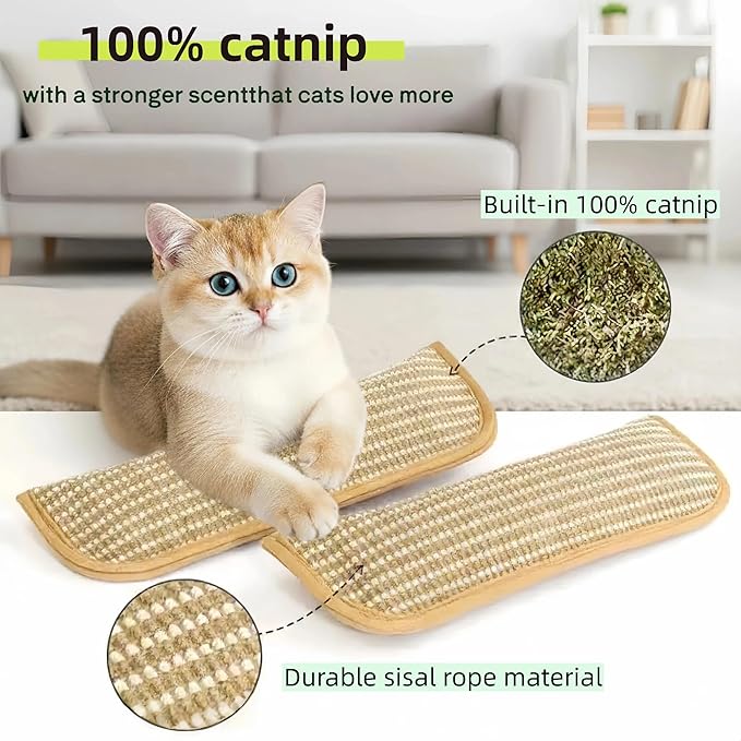 Catnip Toys for Cats, 2 Pack Kicker Toys with 8000mg Organic Catnip, Interactive Cat Toys for Scratching, Biting & Teething, Enrichment for Indoor Kittens & Adult Cats
