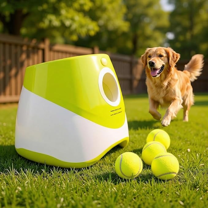 Pet Dog Ball Launcher Automatic Ball Throwing Machine Tennis Ball Launcher Dog Interactive Toy Outdoor