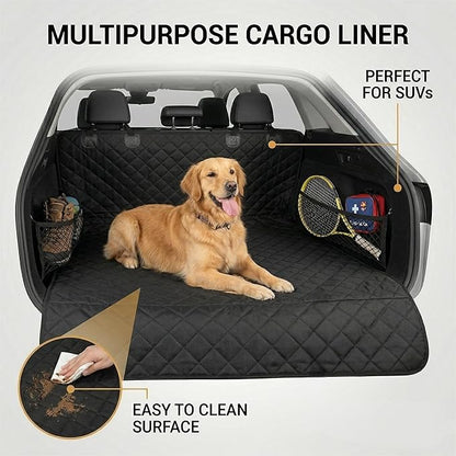 Dog Car Seat Cover for Back Seat, Waterproof Pet Seat Protector with Non-Slip Backing, Scratchproof Dog Backseat Cover for Cars, SUVs & Trucks