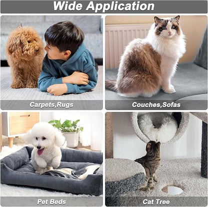 B-Land Carpet Rake for Pet Hair Removal, Reusable Pet Hair Remover with 60” Adjustable Long Handle, Carpet Scraper Dog Cat Hair Remover Tool for Rugs, Mats