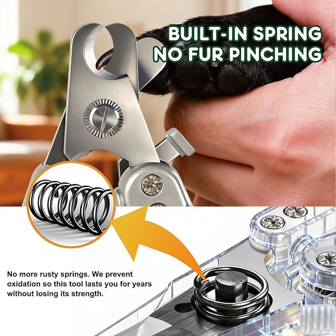 Dog Nail Clippers for Large Dogs, Heavy Duty Dog Nail Cutter, Extra Sharp Scissor for Meddium, Large and Extra Large Pets, with Dog Nail File