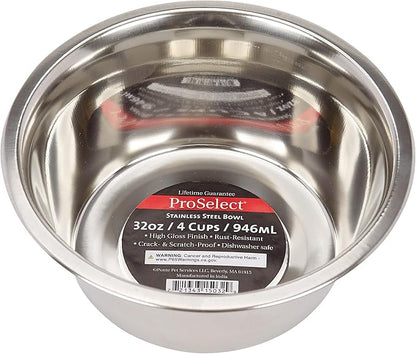 ProSelect Stainless Steel Classic Dog Bowl, 1-Quart