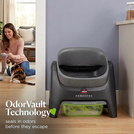 BISSELL CleanWell Automated Cat Litter Box with OdorVault Technology, 20-Day XL bin Capacity, App Control & Health Monitoring, 4393