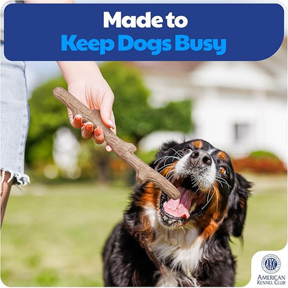 American Kennel Club Training Dog Chew Toy, TPR Wood Stick Dog Toy, Durable Dog Toy for Moderate Chewers, Maplewood Scented for Long-Lasting Engagement, Supports Dental Health