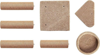 Amazon Basics Cat Tree - Multi-Level Climbing Activity Tower with Jute Rope Scratching Posts for Indoor Cats & Kittens, Medium (31.5"H), Beige