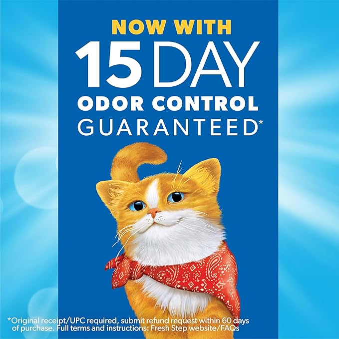 Fresh Step Extreme Clumping Litter with Febreze Freshness,Mountain Spring Scent Clumping Cat Litter with Guaranteed Odor Control,14 lb. Box,(Pack of 2)