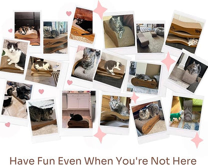 Cat Scratcher 2 in 1 Scratchers for Indoor Cats Scratching Board Cardboard, Horizontal Corrugated Scratch Pad for Cats as Beds & Furniture Reversible Sofa Scratch (2 Pack)