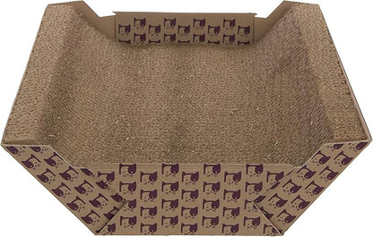 SmartyKat Super Scratcher Chaise Corrugate Cat Scratcher and Lounge, Cradling Chaise Shape for Scratching & Comfort