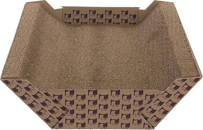 SmartyKat Super Scratcher Chaise Corrugate Cat Scratcher and Lounge, Cradling Chaise Shape for Scratching & Comfort