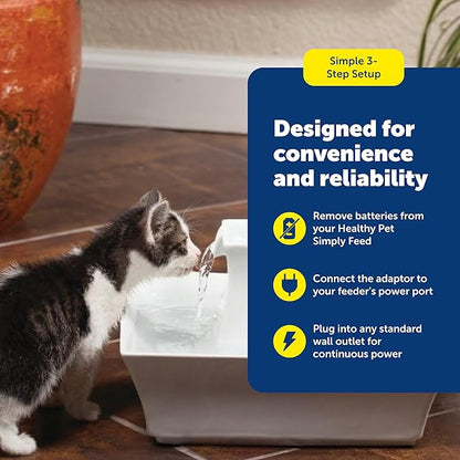 PetSafe Healthy Pet Simply Feed Power Adaptor - Durable OEM Food Dispenser Adaptor - Travel-Friendly Spare Charger with Versatile Voltage Compatibility - Additional Power Source Minimizes Downtime