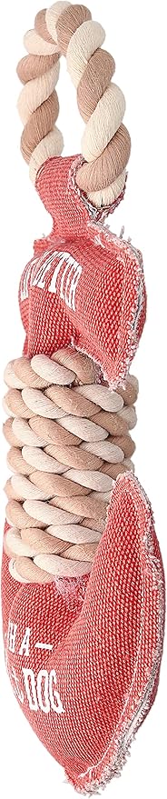 12" x 7" x 2" Red Anchor Shape Life is Better with A Lake Dog Tug of War Rope Handle Sturdy Dog Toy, Dogs for Medium-Large Breeds