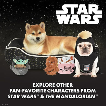 STAR WARS for Pets GROGU 3 Piece Collection - Cradle Plush, Flattie, and Rope Ring Dog Toys - Fabric Squeaky Plushes for All Dogs, Officially Licensed