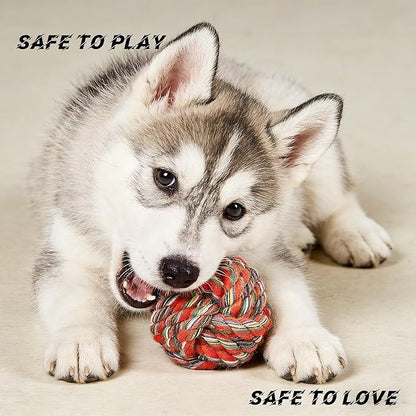 Dog Chew Toys for Small and Medium Dogs, Upgraded Tough Cotton Rope Toys for Aggressive chewers, Heavy Duty Dental Rope Kit for Tug of War, Teeth Cleaning (7 Pcs, Cotton Knot Toys)