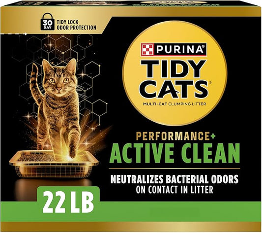 Purina Tidy Cats Performance Plus Active Clean Scented Clumping Multi Cat Litter - 22 lb. Box