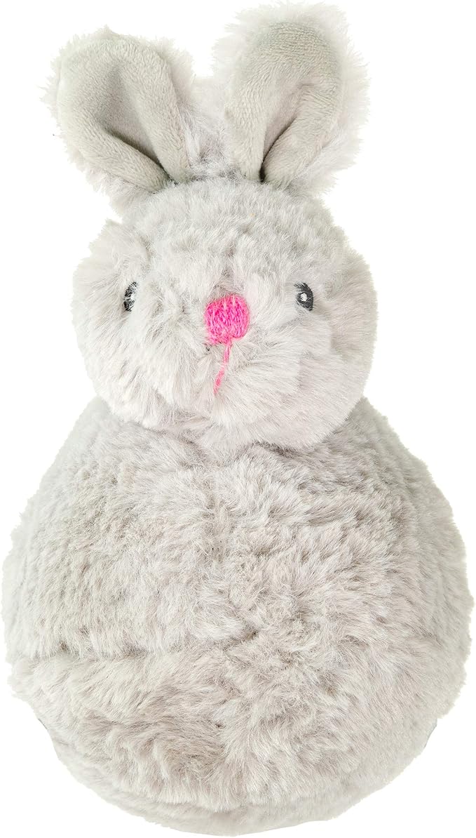 Giftable World 7.5 Inch Plush Pet Toy Bunny with 5 Inch Squeaky Bouncy Ball and Crinkle Ears (7" Tripper Bunny)
