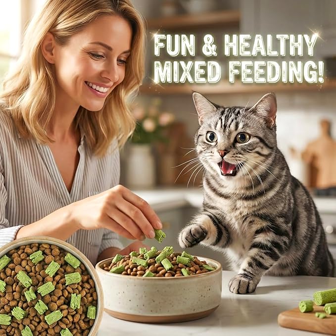 Cat Toys 17Pack 100g Catnip Grass Teething Stick for Hairball Removal Kitten Toy Freeze Dried Chew Dental Food for Indoor Kitty Lickable Edible Snack