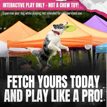 Hyperflite Nano Competition Standard Disc Dog Disc 4” (17g) | Official Skyhoundz Mini Flying Disc for Small Dog & Puppy | Long-Flying, Lightweight Dog Toy for Backyard, & Beach | Anti-Glare - Pink