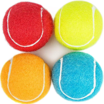 Prime Pets Dog Tennis Balls 4 Pack, 2" Durable High-Bounce Mini Tennis Balls for Dogs, Squeaky Dog Ball for Fetch & Training, Outdoor Interactive Dog Toy Ball for Small Dogs Puppy Puppies