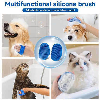 Pet Steam Brush for Dog & Cat – 3-in-1 Spray Hair Removal Comb for Shedding & Grooming, Softens Fur & Reduces Static – Water Brush for Long & Short Coats, Bath-Hating Pets, Includes Waterless Shampoo